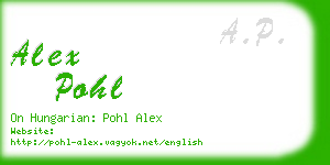 alex pohl business card